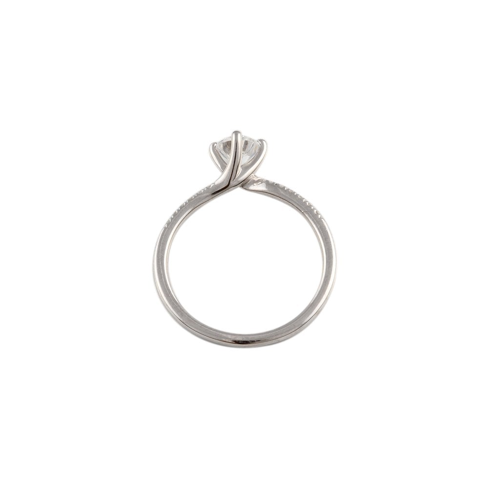 White Gold 0.56ct Micro Set Round Brilliant Diamond Ring