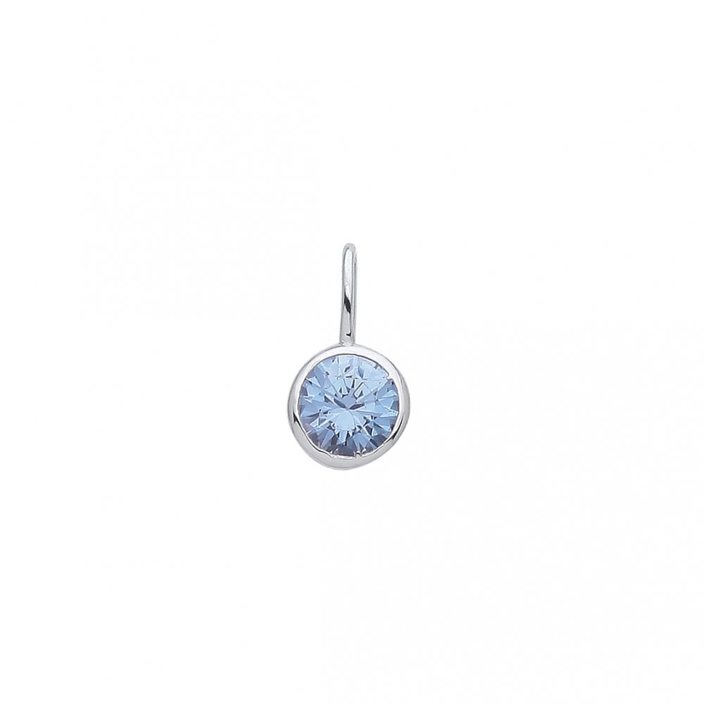 925 Sterling Silver Blue Spinal Single Stone Pendant