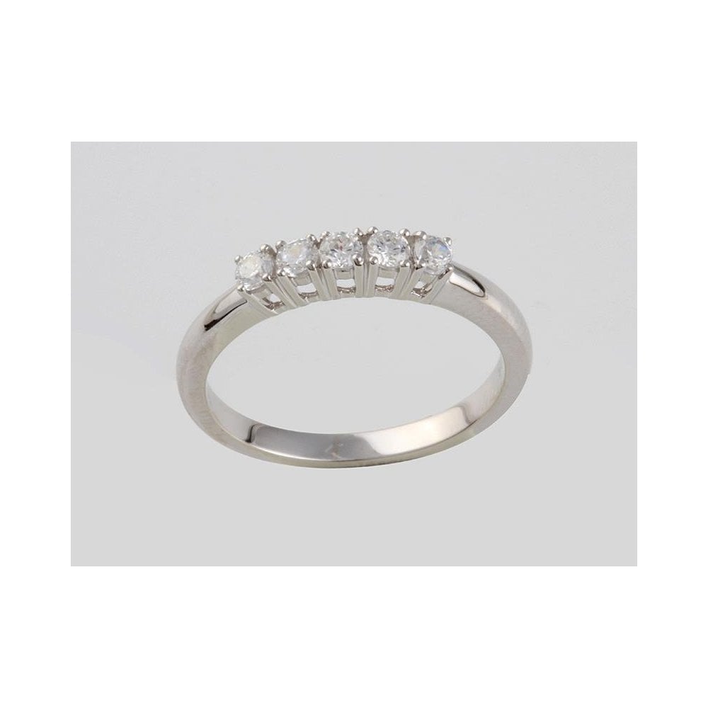 18ct White Gold Five Stone Diamond Ring