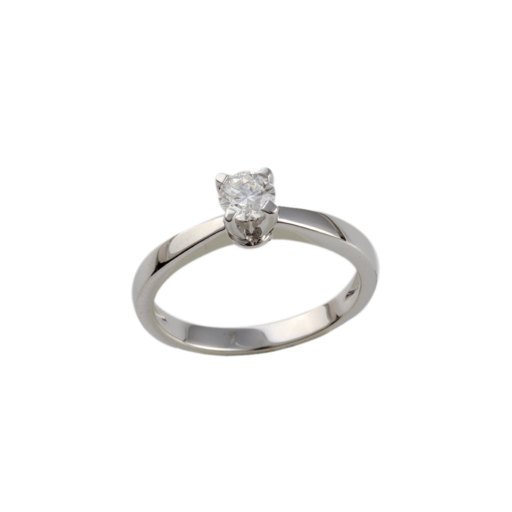 White Gold 0.33ct Round Brilliant Diamond Solitaire Ring