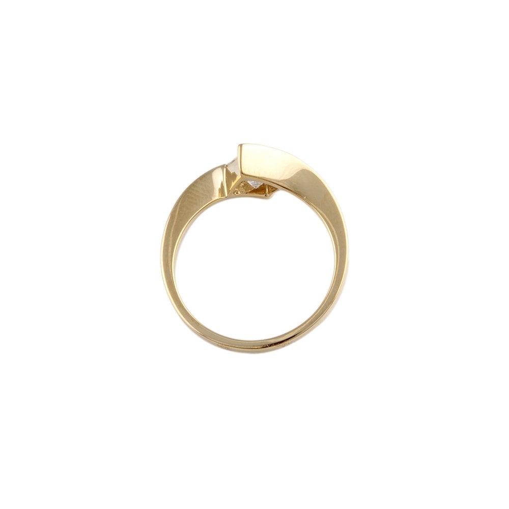 Yellow Gold 0.50ct Princess Cut Diamond Solitaire Ring