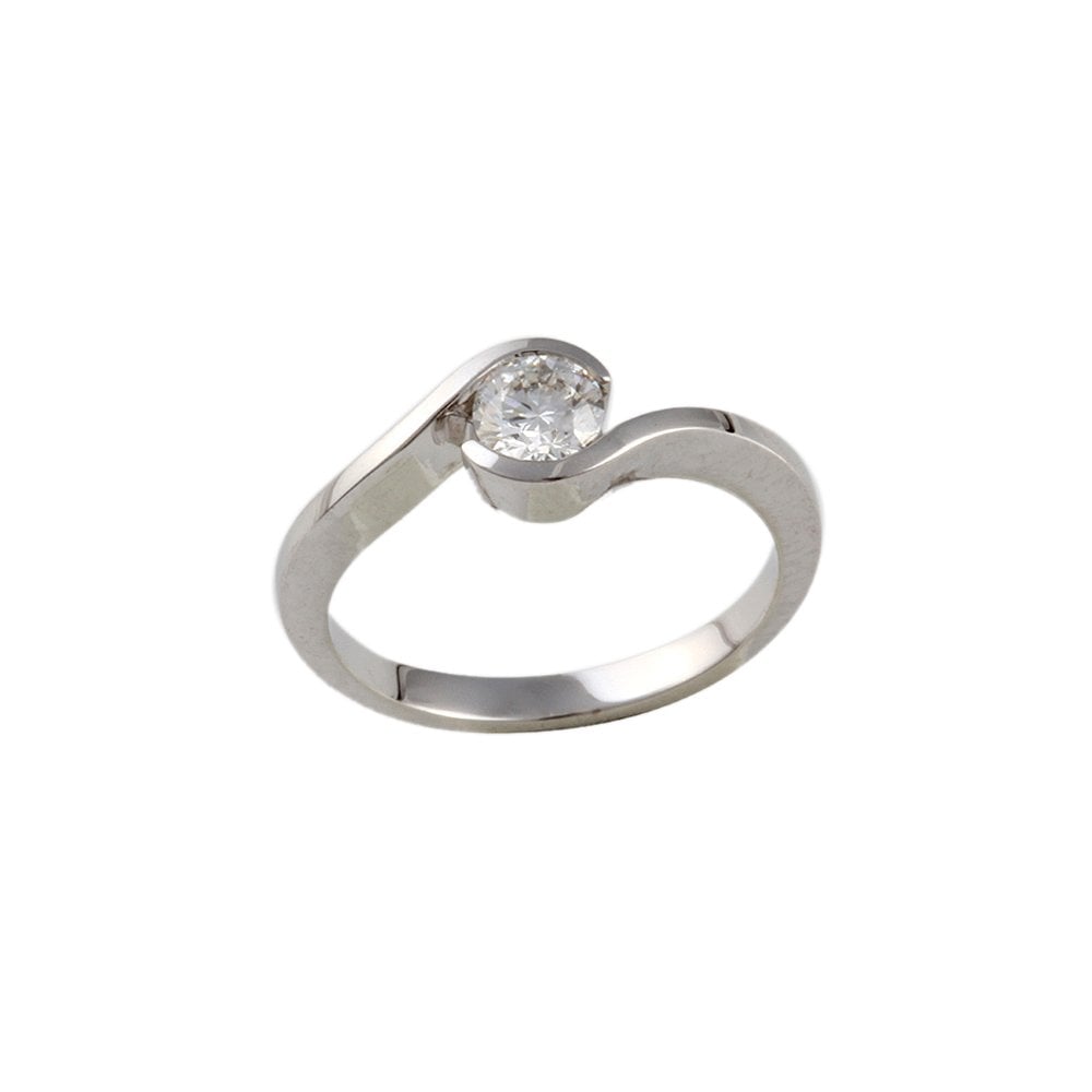 White Gold 0.45ct Round Brilliant Diamond Solitaire Ring