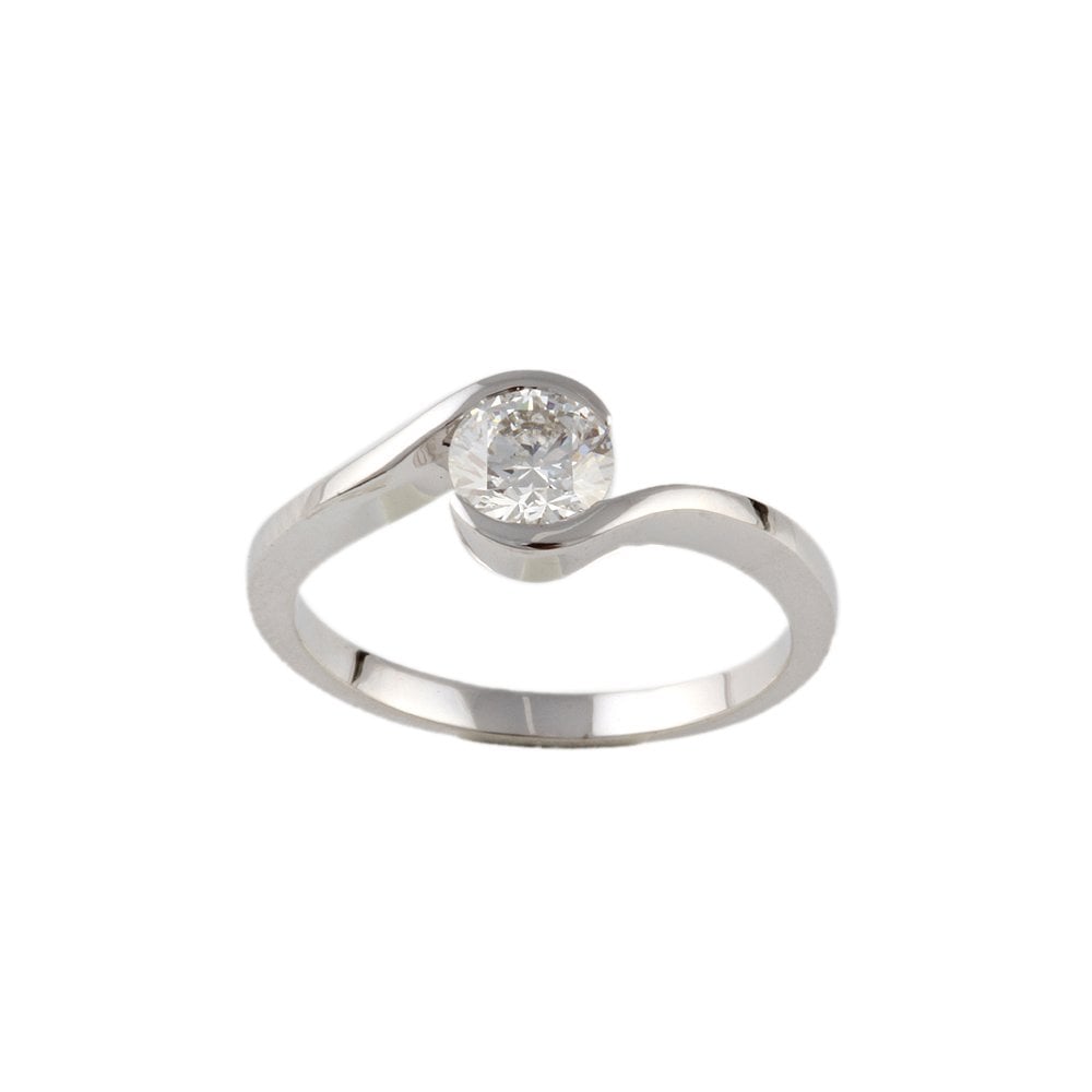 White Gold 0.55ct Round Brilliant Diamond Solitaire Ring