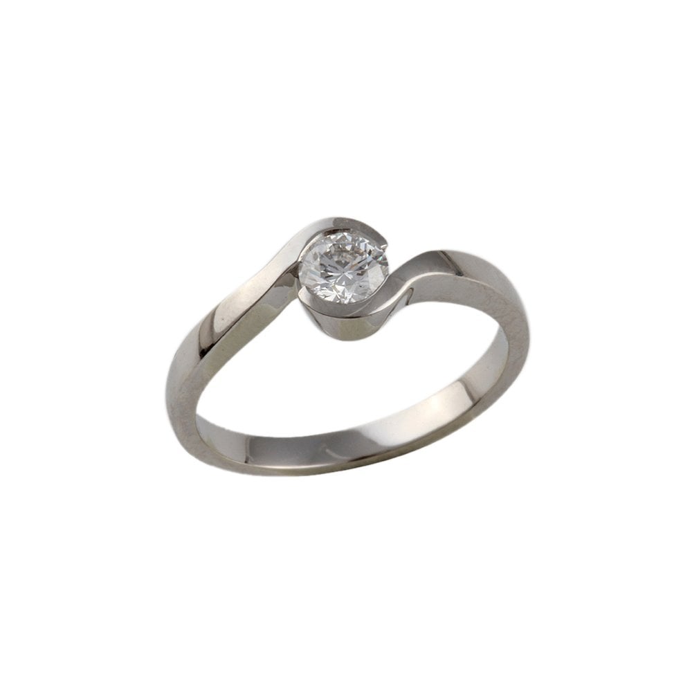 White Gold 0.30ct Round Brilliant Diamond Solitaire Ring