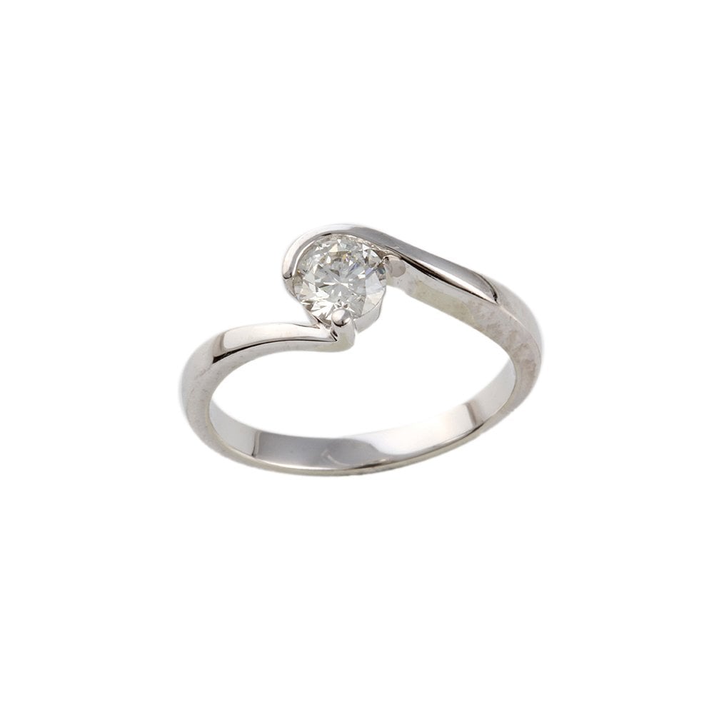 White Gold 0.50ct Round Brilliant Diamond Solitaire Ring