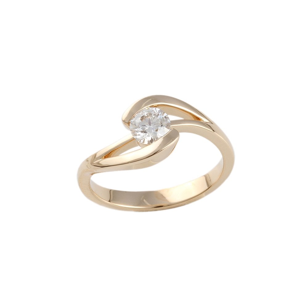 Yellow Gold 0.40ct Round Brilliant Diamond Solitaire Ring