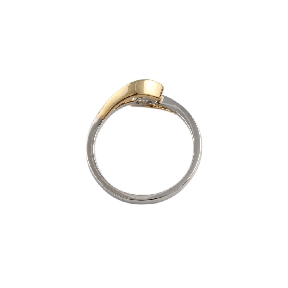 Yellow and White Gold 0.33ct Round Brilliant Diamond Solitaire Ring