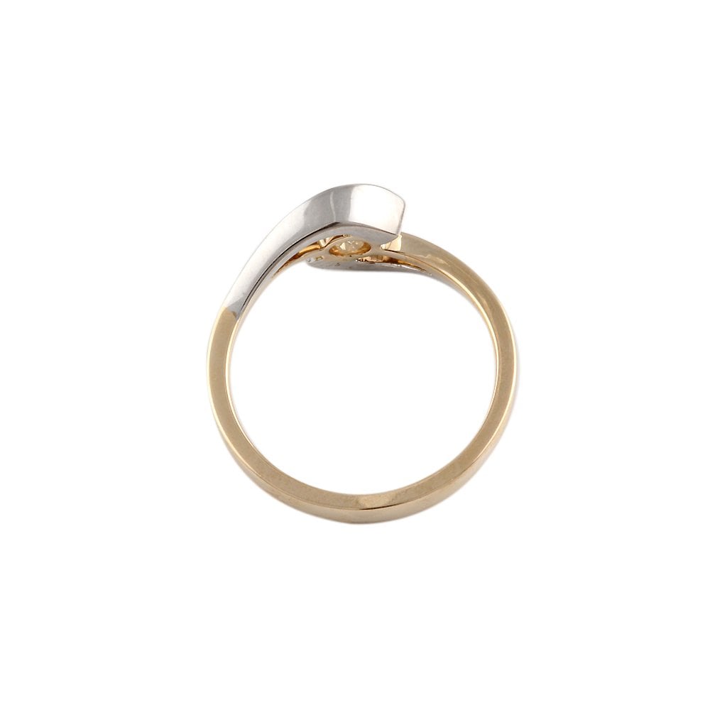 Yellow and White Gold 0.40ct Round Brilliant Diamond Solitaire Ring