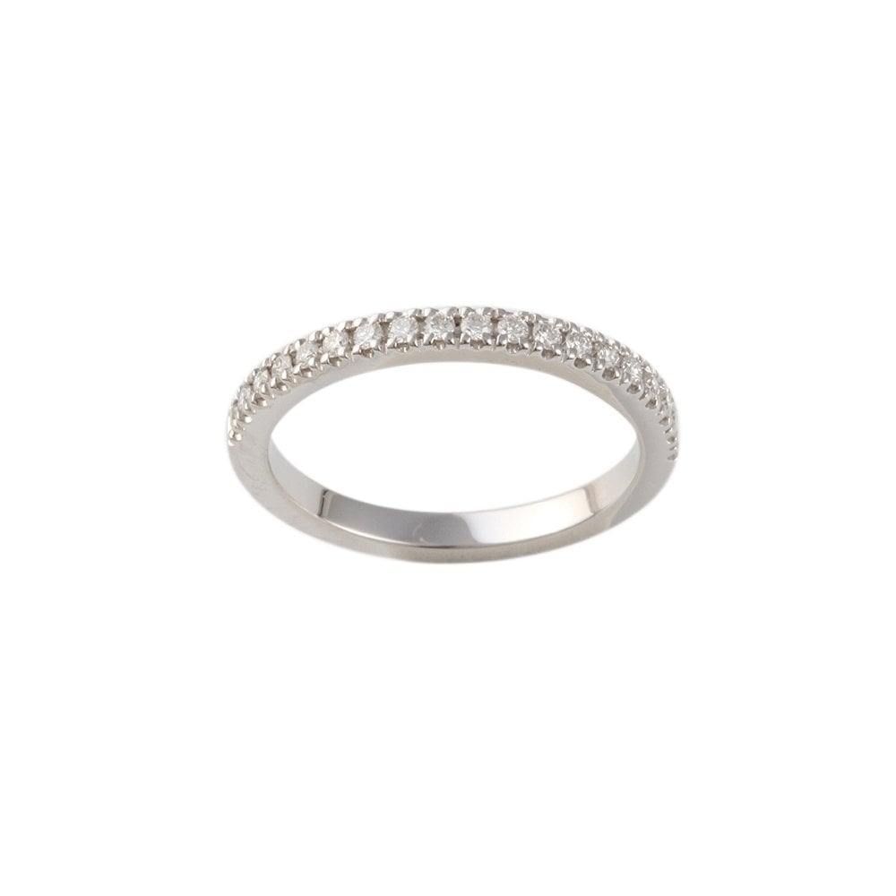 White Gold 0.20ct Round Brilliant Diamond Half Eternity Ring