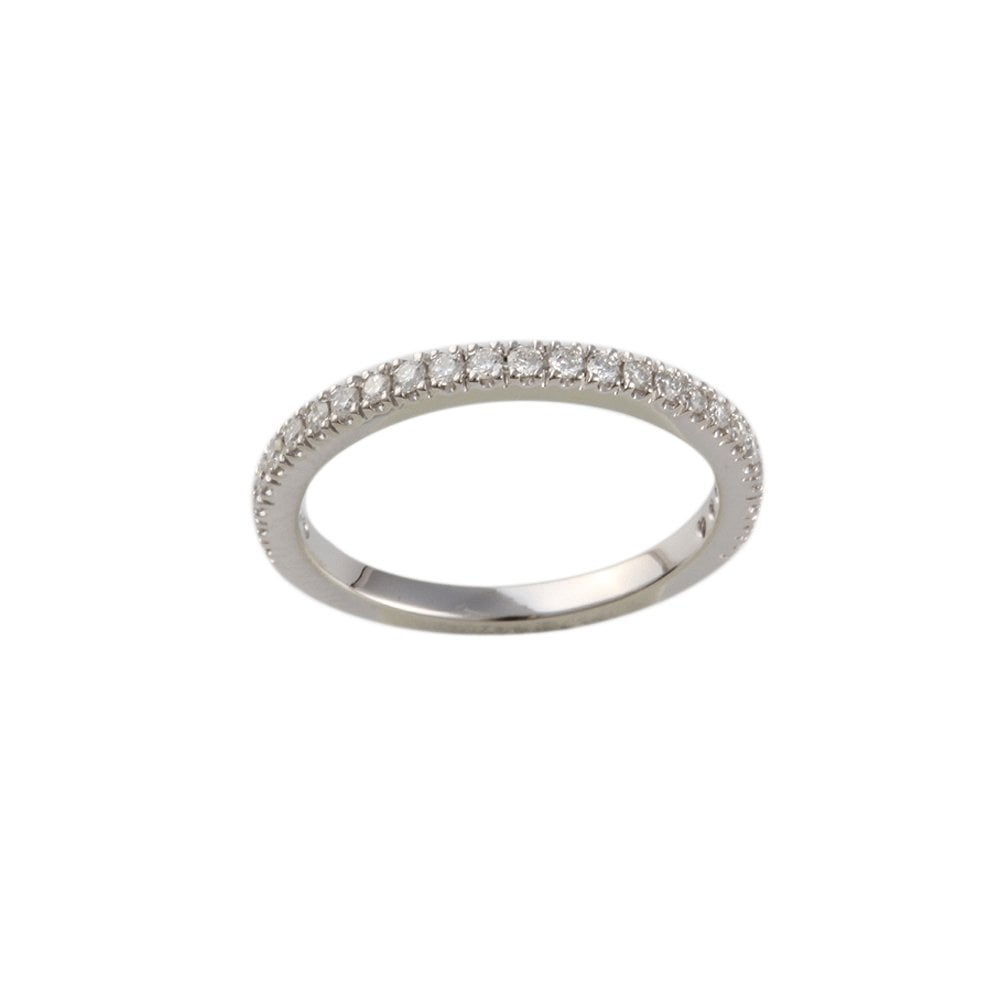White Gold 0.25ct Round Brilliant Diamond Half Eternity Ring