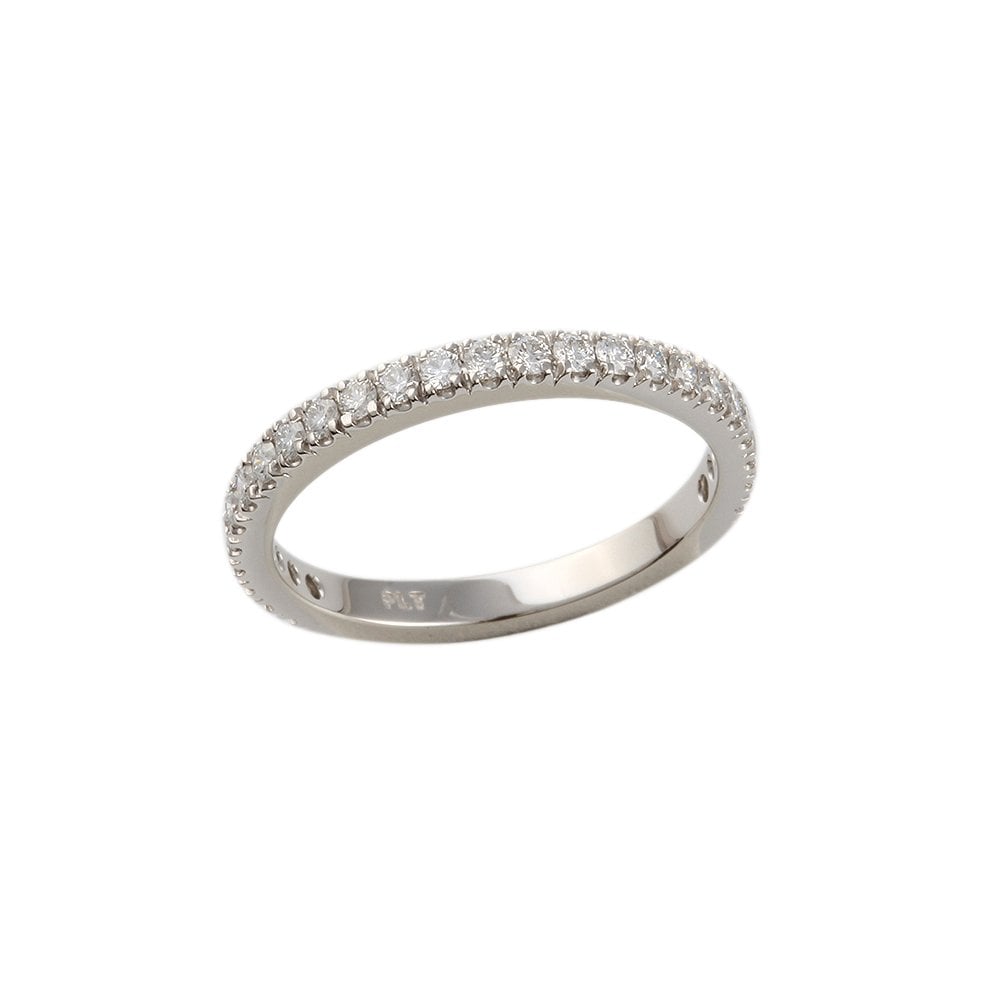 White Gold 0.40ct Round Brilliant Diamond Half Eternity Ring