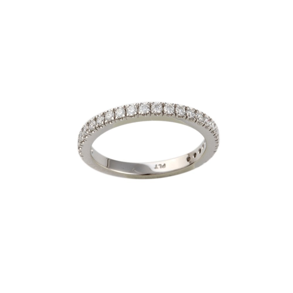 White Gold 0.50ct Round Brilliant Diamond Half Eternity Ring