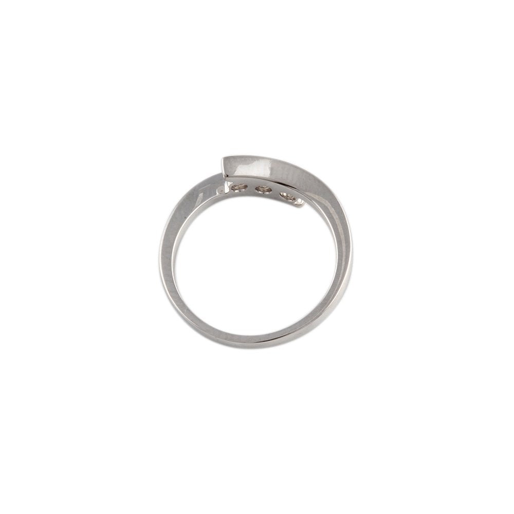 White Gold 0.20ct Round Brilliant Diamond Three Stone Ring