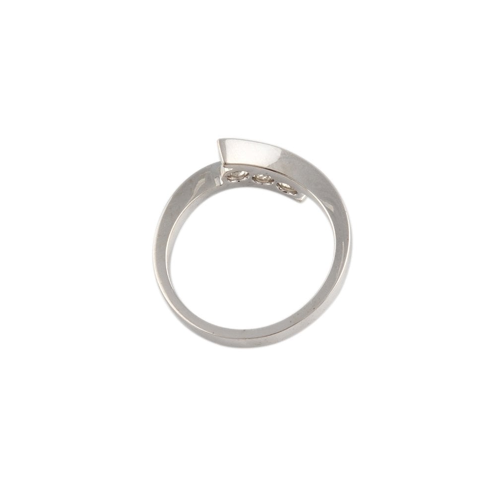 White Gold 0.50ct Round Brilliant Diamond Three Stone Ring