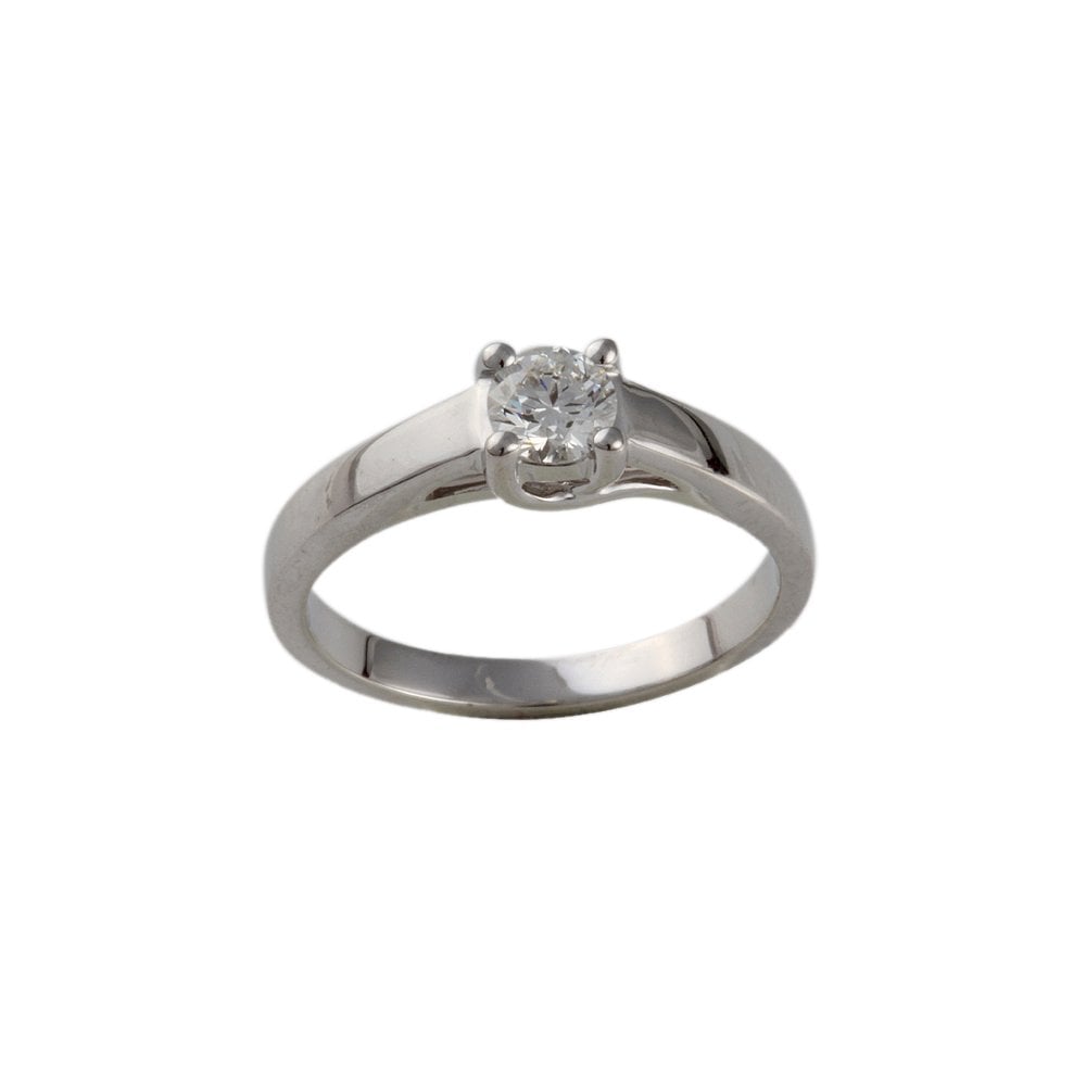 White Gold 0.33ct Round Brilliant Diamond Solitaire  Ring