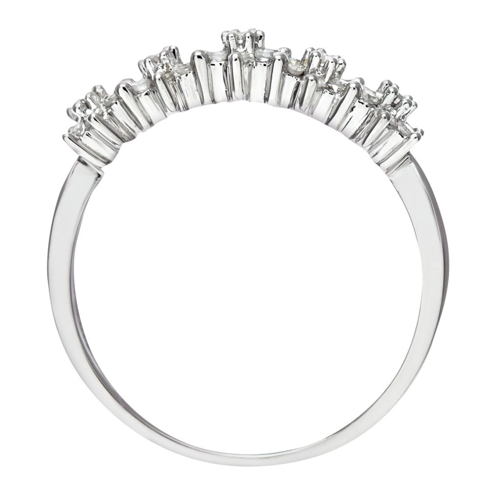 SPARKLD 9ct White Gold Diamond Eternity Ring, 0.20ct Diamond