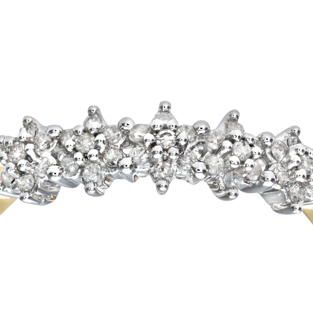 SPARKLD 9ct Yellow Gold Diamond Eternity Ring, 0.20ct Diamond