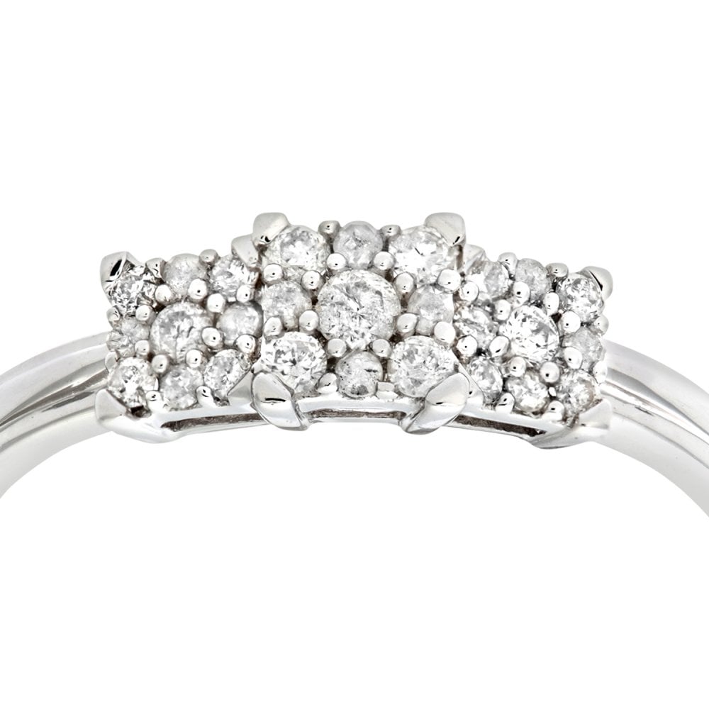 SPARKLD 9ct White Gold Diamond Ring