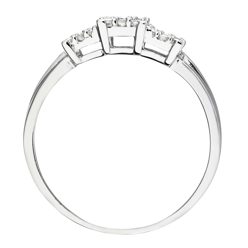 SPARKLD 9ct White Gold Diamond Ring