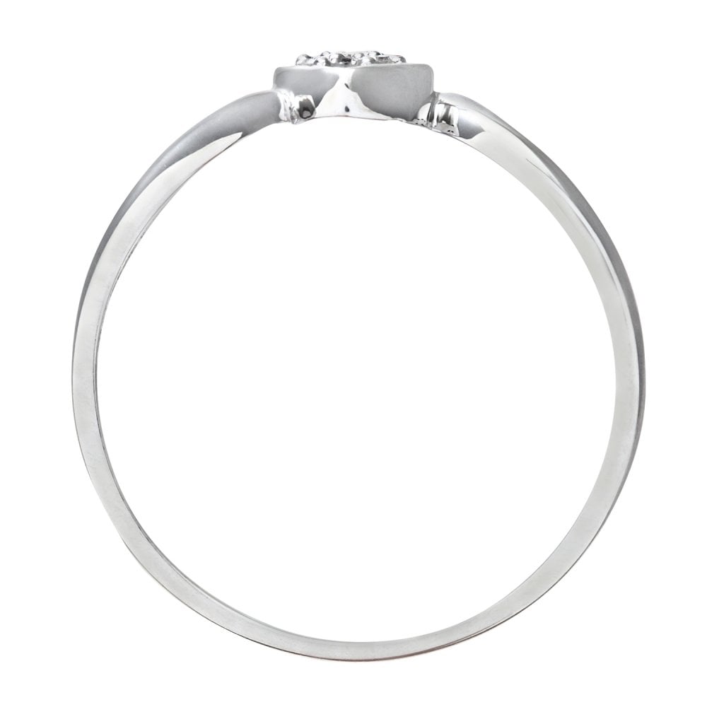 SPARKLD 9ct White Gold Diamond Cluster Ladies Ring