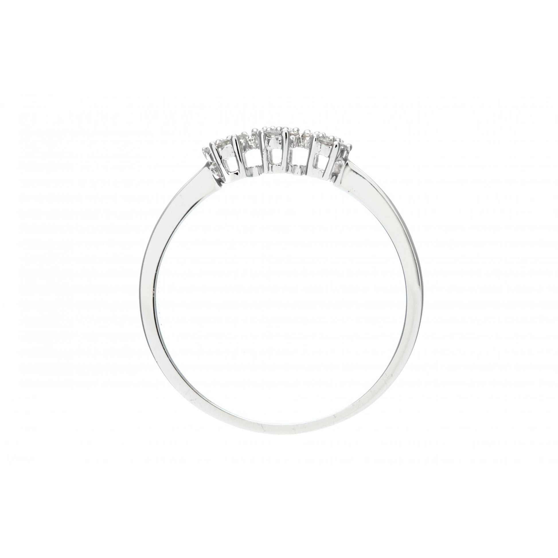 SPARKLD 9ct White Gold Diamond Cluster With Diamond Shoulders Ladies Ring