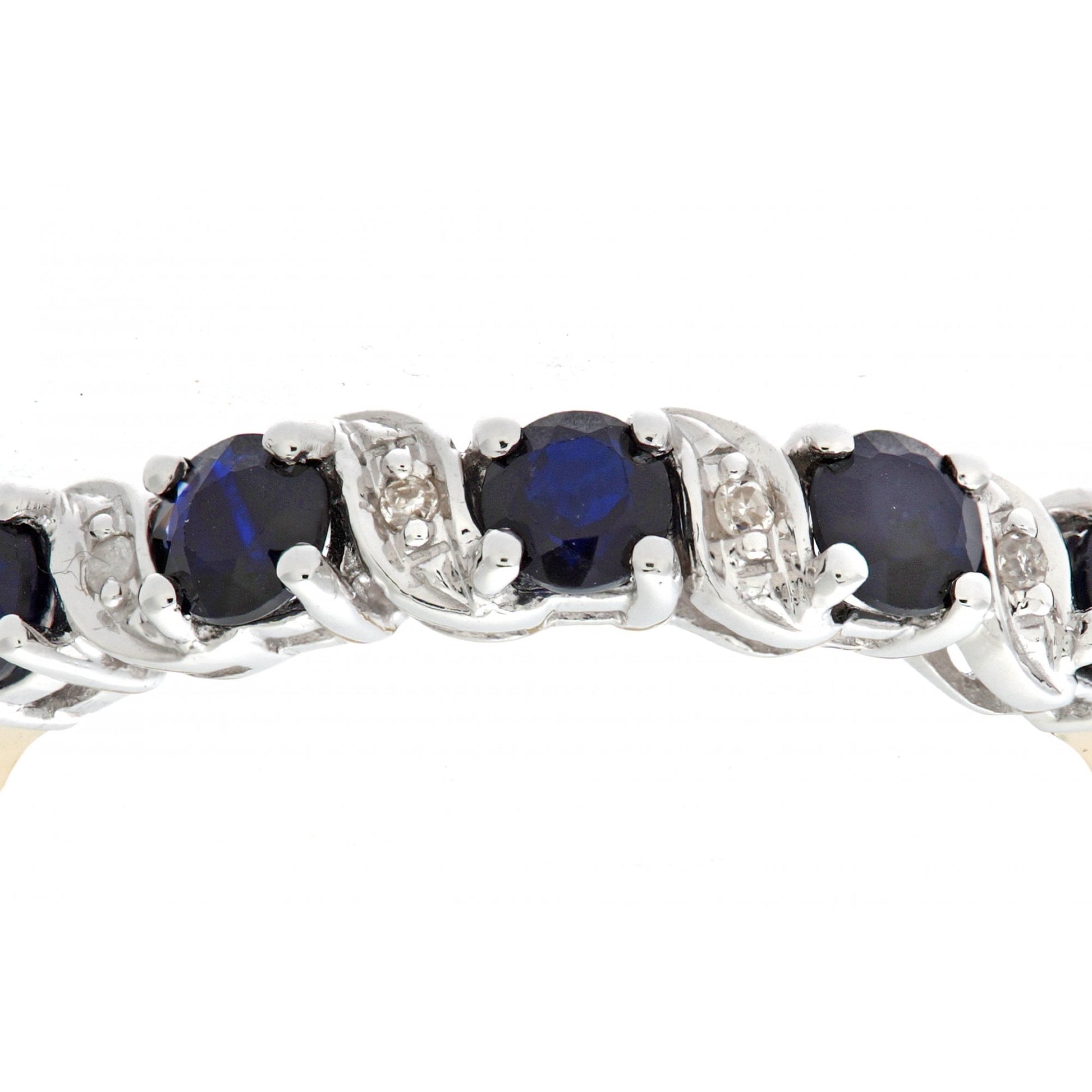 SPARKLD 9ct Yellow Gold Sapphire And Diamond Eternity Ring