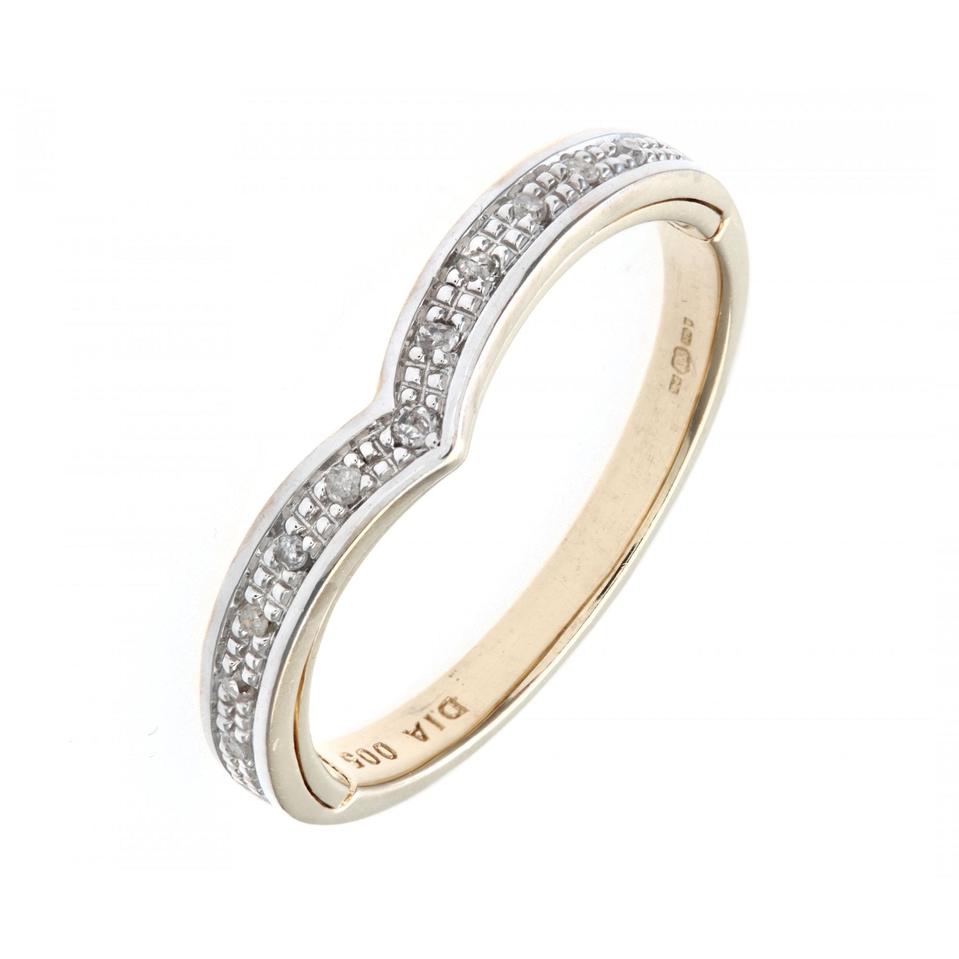 SPARKLD 9ct Yellow Gold Diamond 'I Love You' Ring