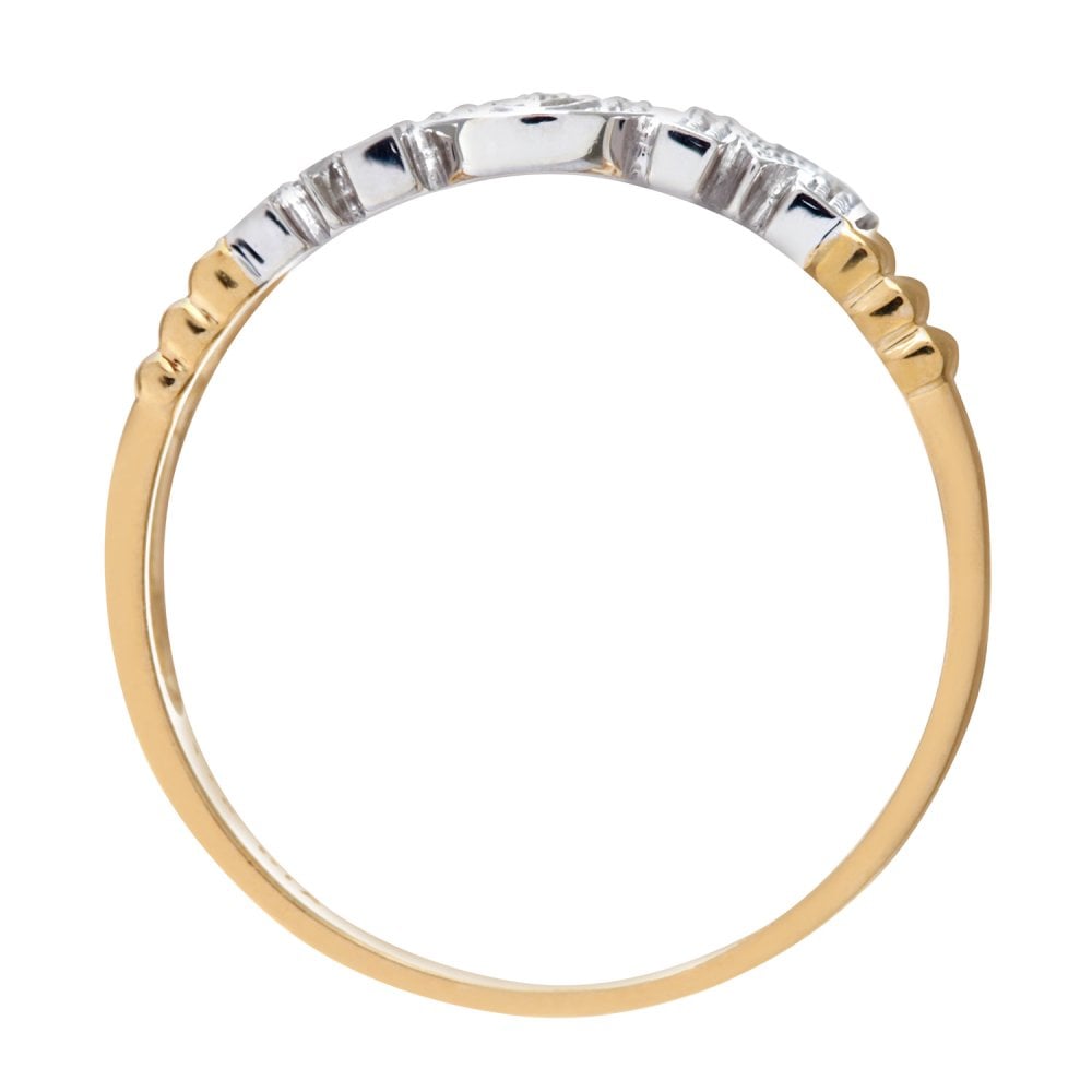 SPARKLD 9 ct Yellow Gold Diamond Mum Ring