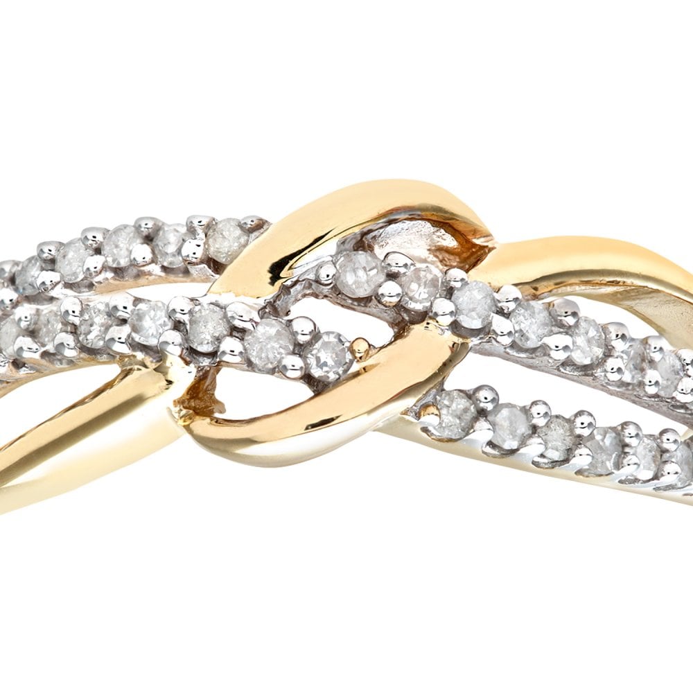 SPARKLD 9ct White Gold Diamond Eternity Ring