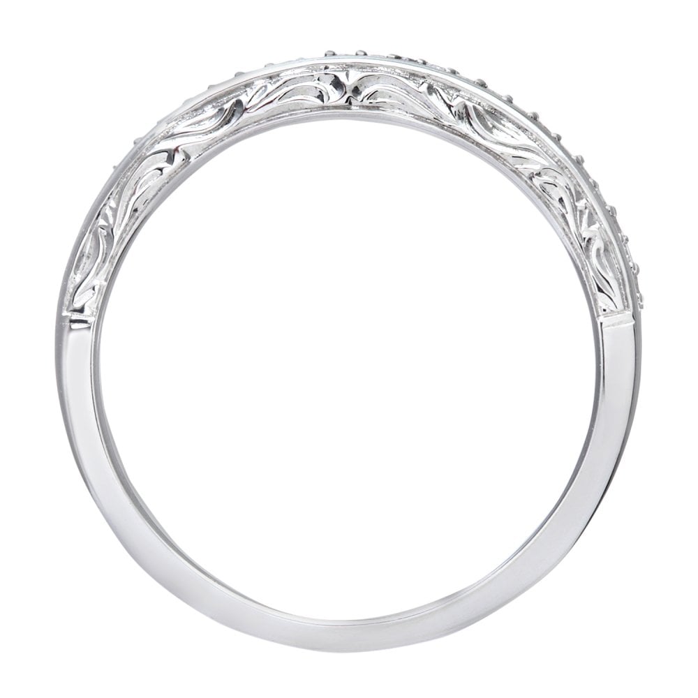 SPARKLD Ladies 14ct White Gold 10pts Diamond Eternity Ring