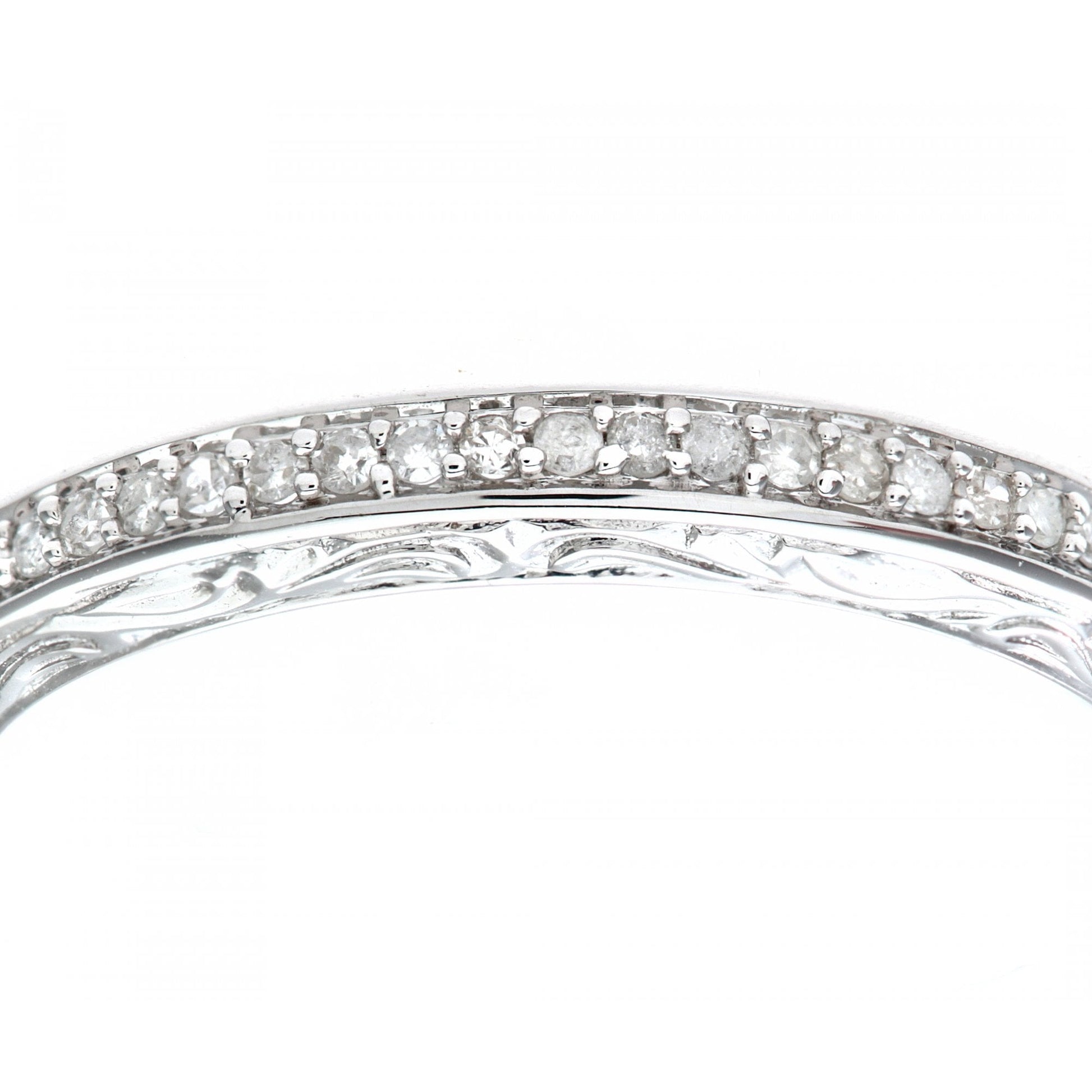 SPARKLD Ladies 9ct White Gold 10pts Diamond Eternity Ring
