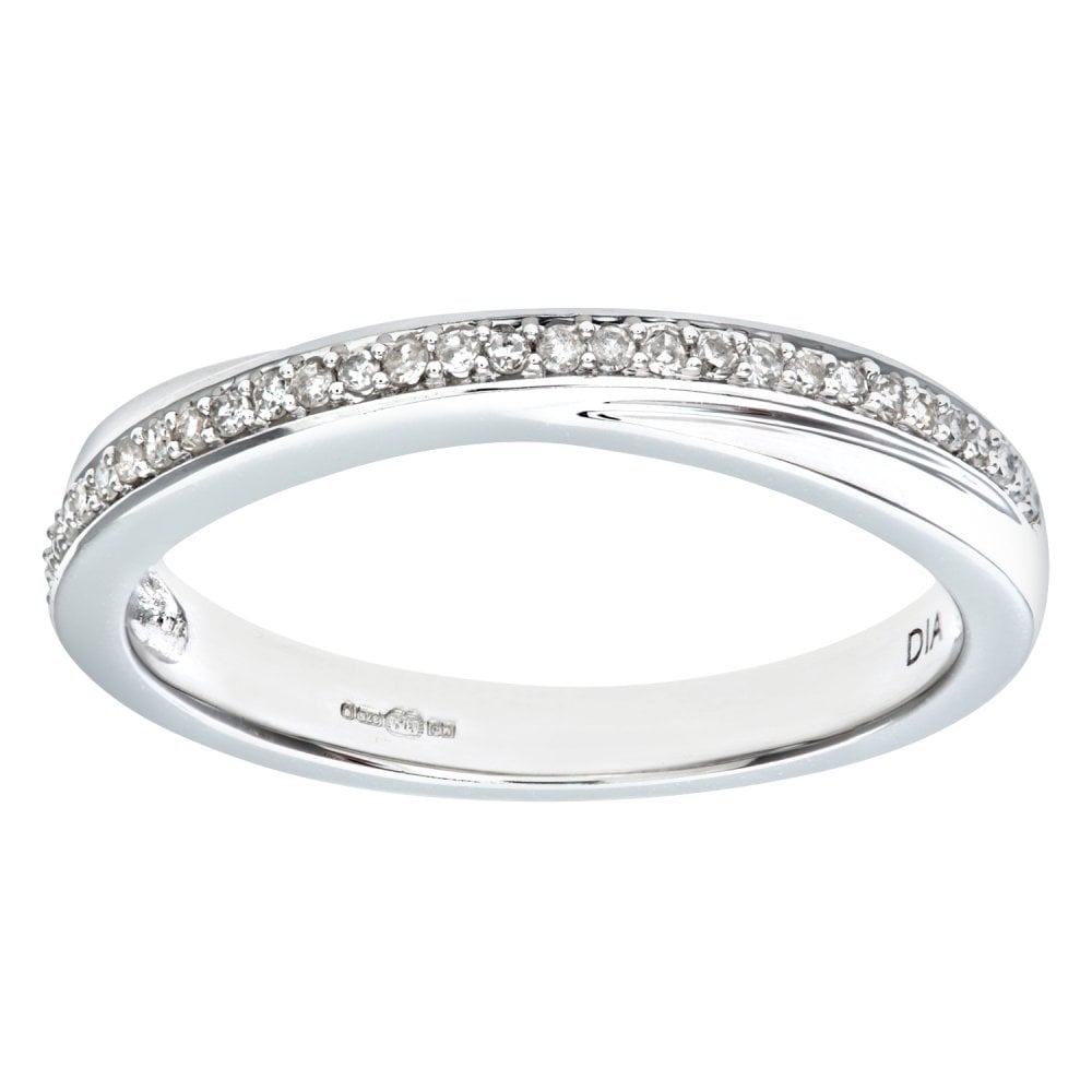SPARKLD Ladies 9ct White Gold Diamond Eternity Ring