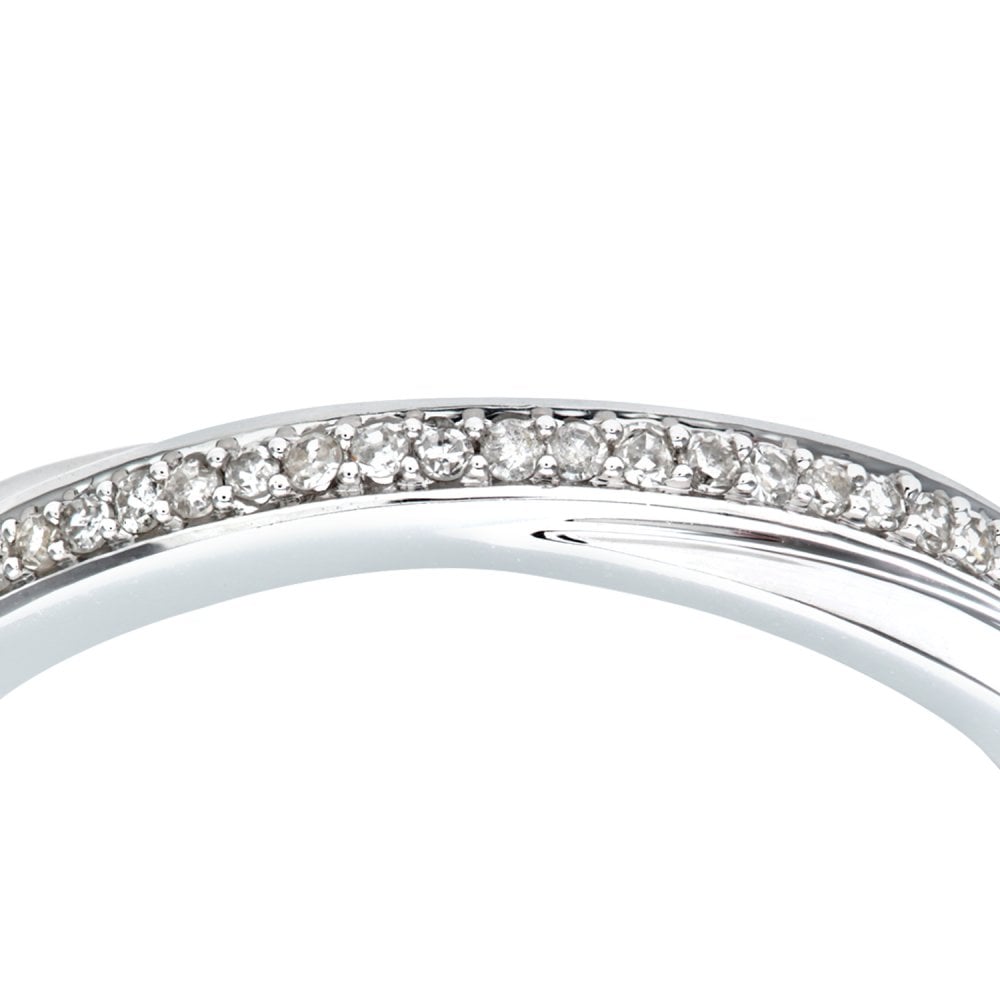 SPARKLD Ladies 9ct White Gold Diamond Eternity Ring