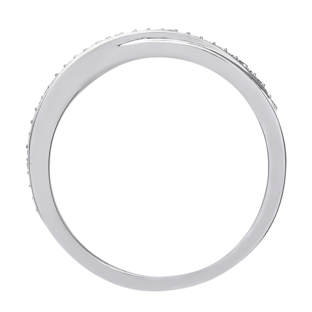 SPARKLD Ladies 9ct White Gold Diamond Eternity Ring