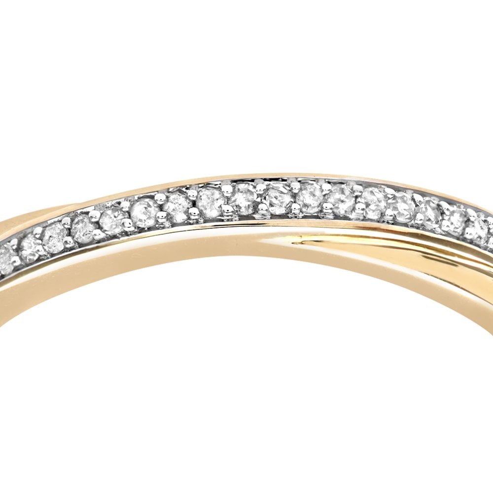 SPARKLD Ladies 9ct Yellow Gold Diamond Eternity Ring