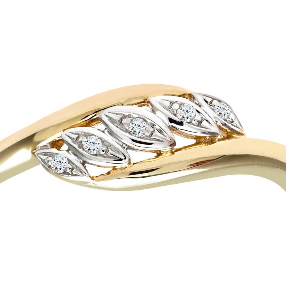 SPARKLD Ladies SPARKLD 9ct Yellow Gold Fancy Diamond Ring