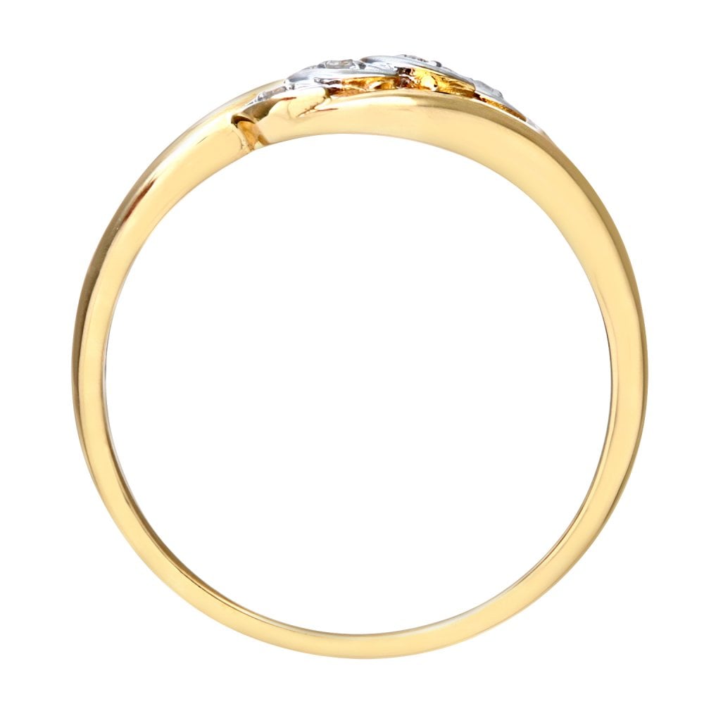 SPARKLD Ladies SPARKLD 9ct Yellow Gold Fancy Diamond Ring