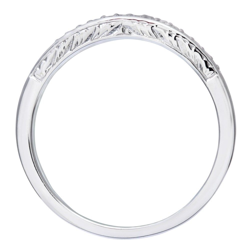 SPARKLD Ladies SPARKLD 9ct White Gold Diamond Eternity Ring