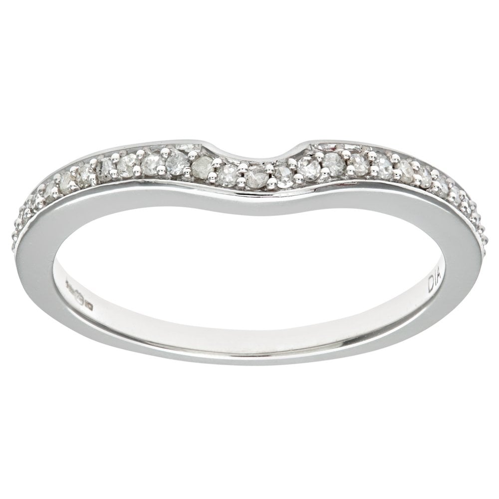 SPARKLD Ladies SPARKLD 9ct White Gold Diamond Eternity Ring