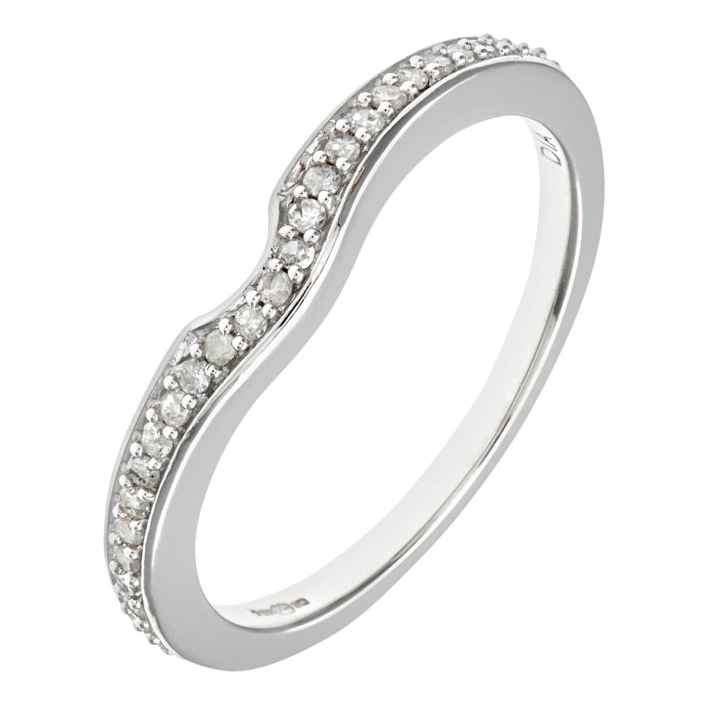 SPARKLD Ladies SPARKLD 9ct White Gold Diamond Eternity Ring