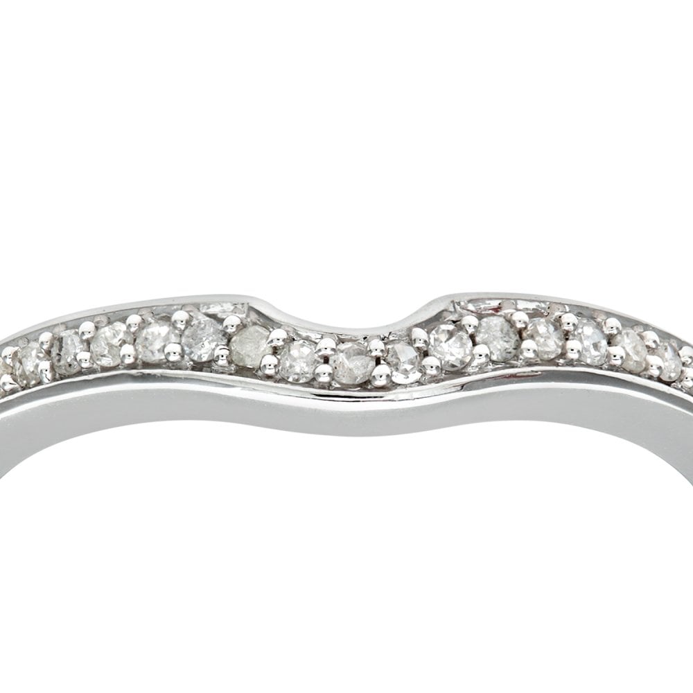 SPARKLD Ladies SPARKLD 9ct White Gold Diamond Eternity Ring
