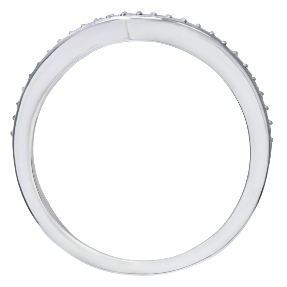 SPARKLD Ladies SPARKLD 9ct White Gold Diamond Eternity Ring