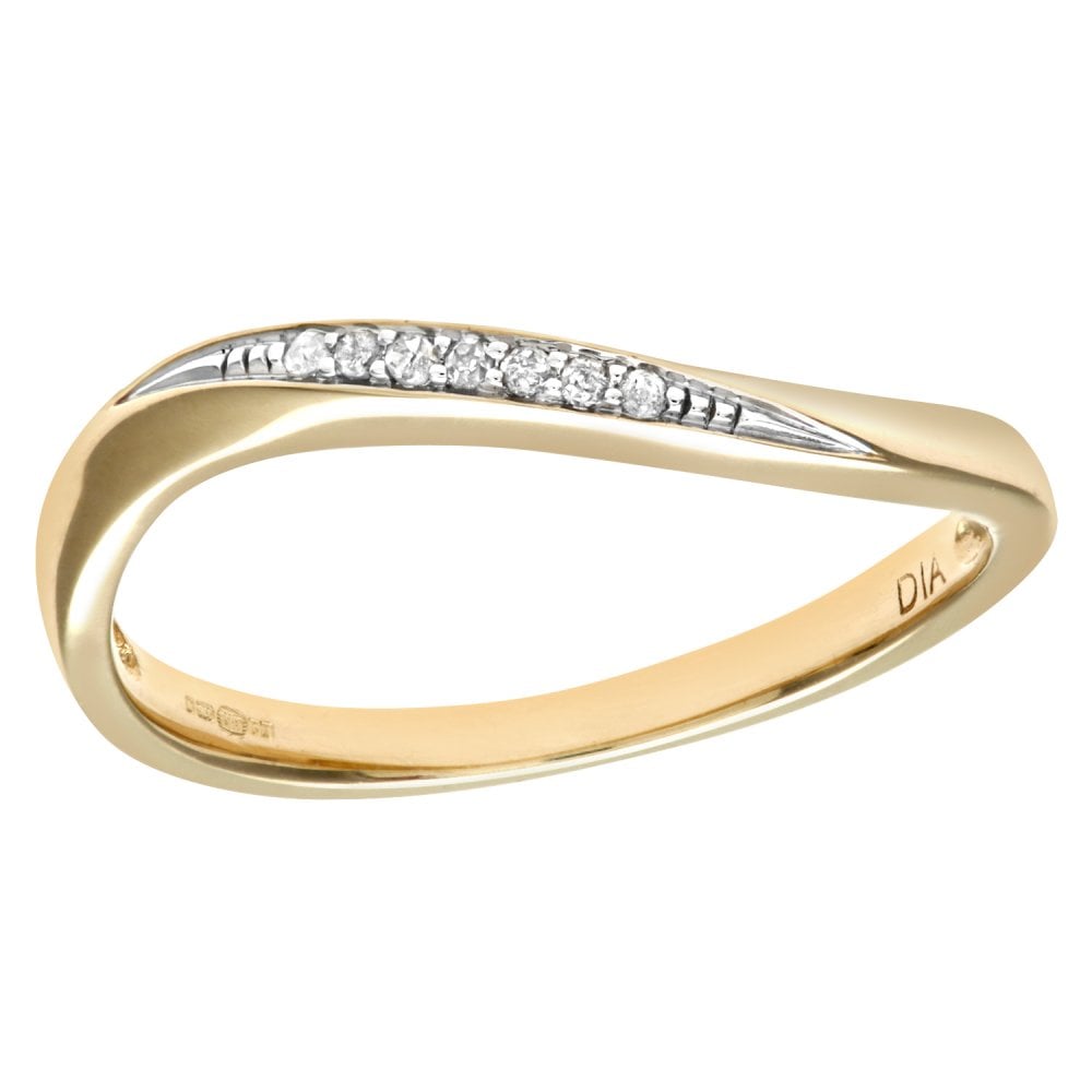 SPARKLD Ladies SPARKLD 9ct Yellow Gold Diamond Eternity Ring