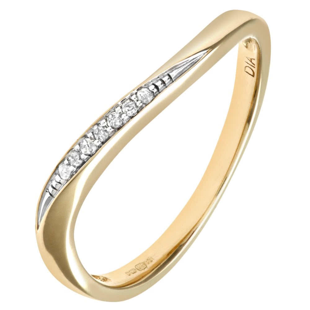 SPARKLD Ladies SPARKLD 9ct Yellow Gold Diamond Eternity Ring