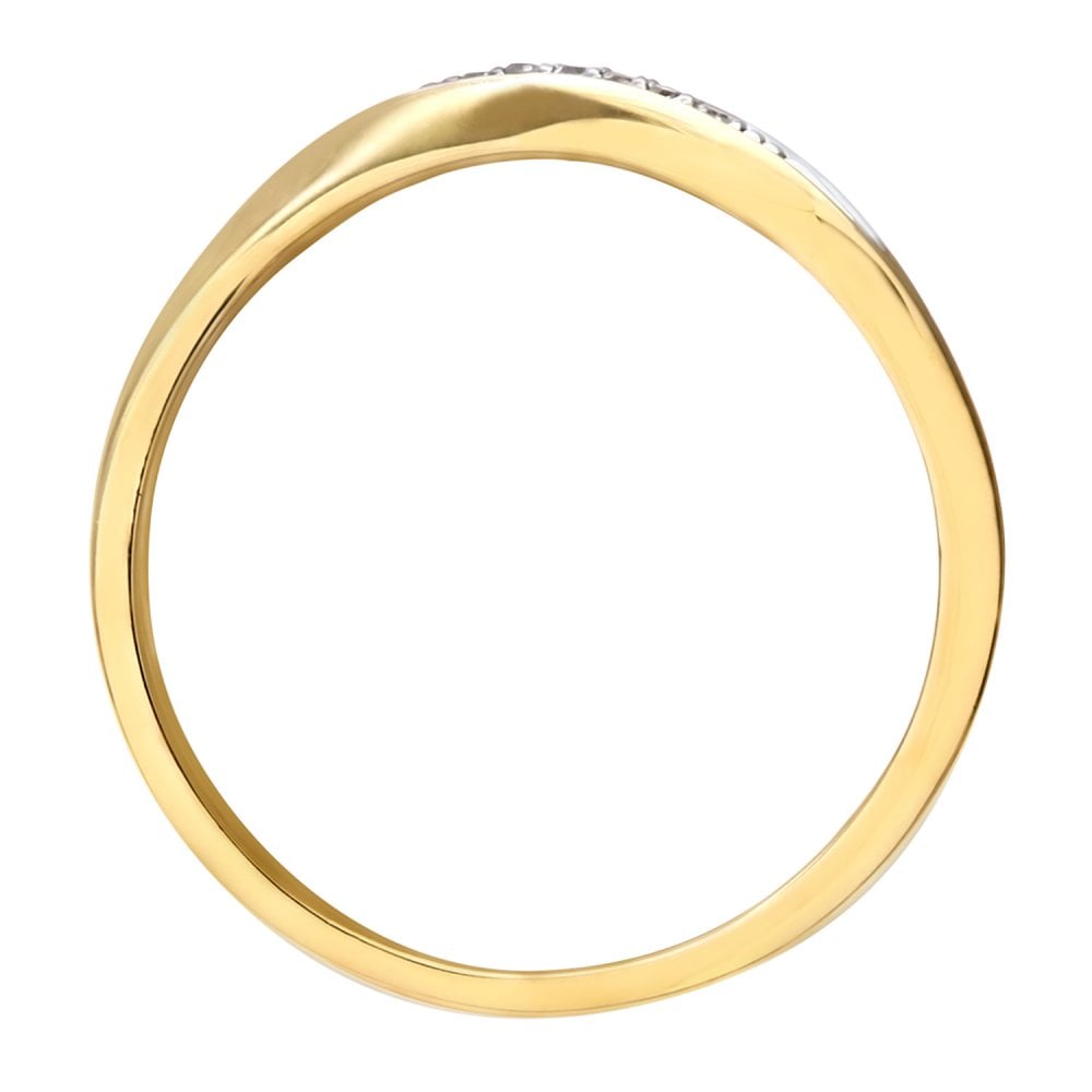 SPARKLD Ladies SPARKLD 9ct Yellow Gold Diamond Eternity Ring