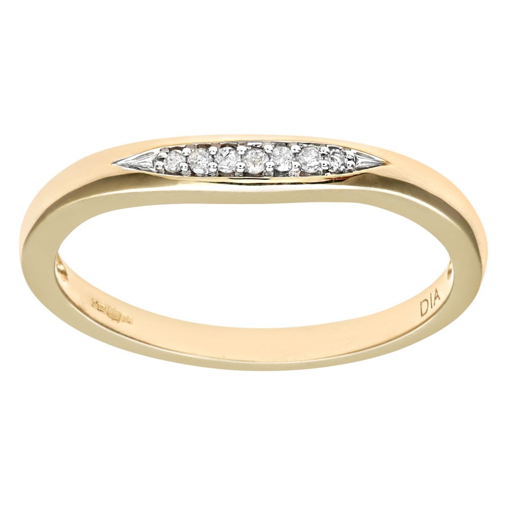 SPARKLD Ladies SPARKLD 9ct Yellow Gold Diamond Eternity Ring