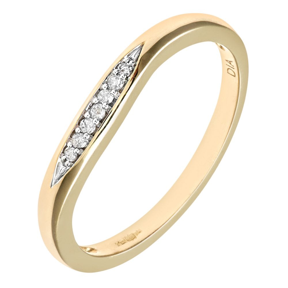 SPARKLD Ladies SPARKLD 9ct Yellow Gold Diamond Eternity Ring