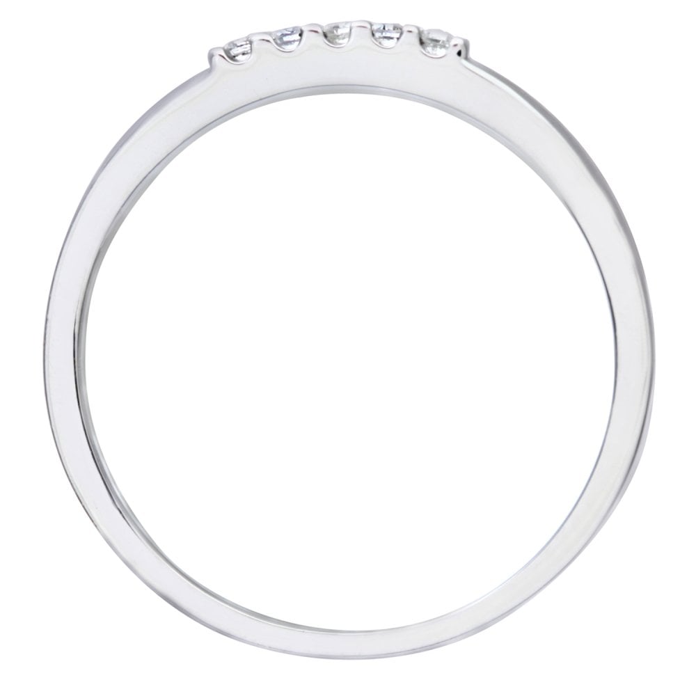 SPARKLD Ladies SPARKLD 9ct White Gold 5Pts Diamond Eternity Ring