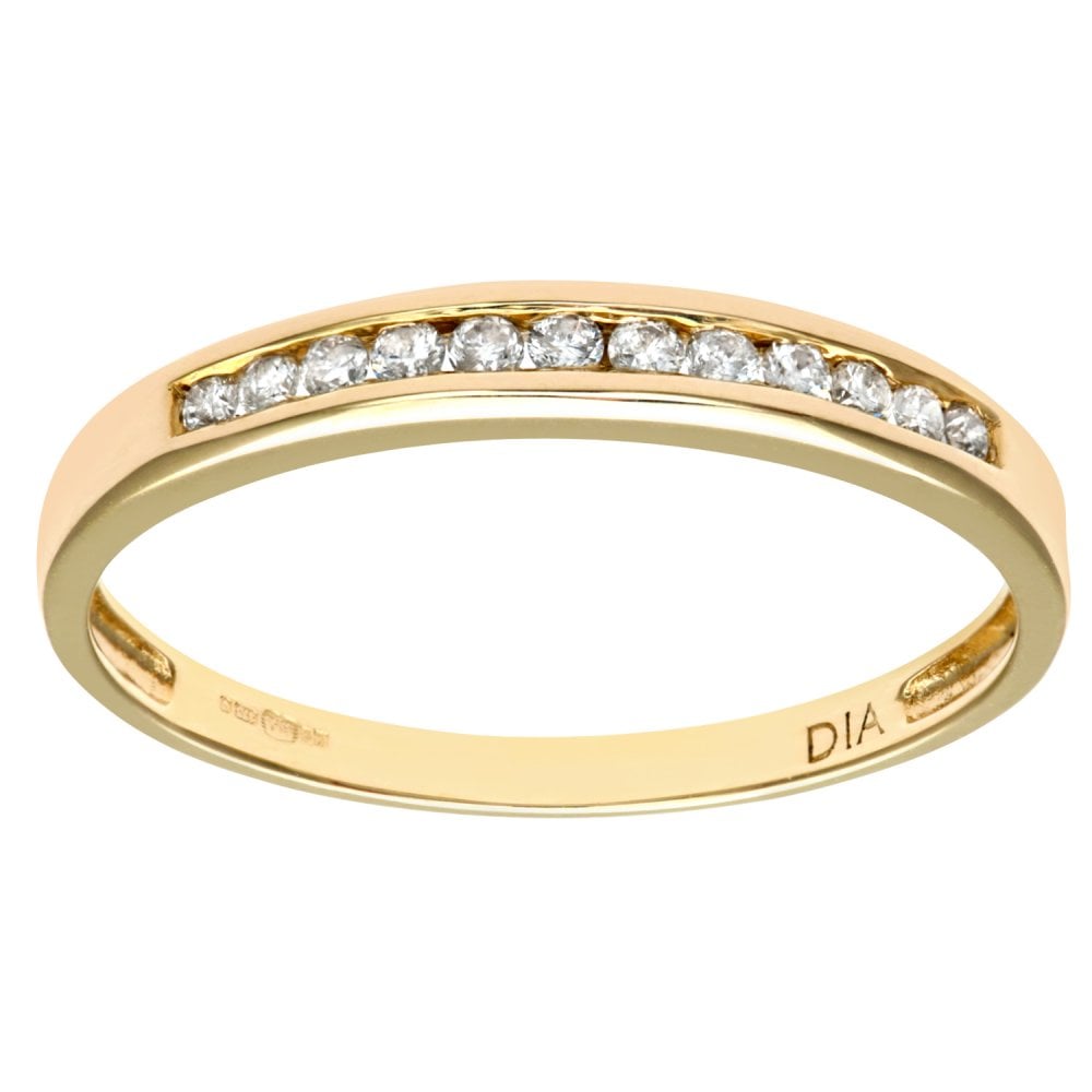 SPARKLD 9ct Yellow Gold Diamond Eternity Ring