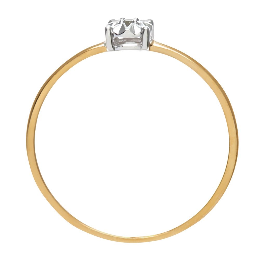 SPARKLD 9ct Yellow Gold Solitare Diamond Ring